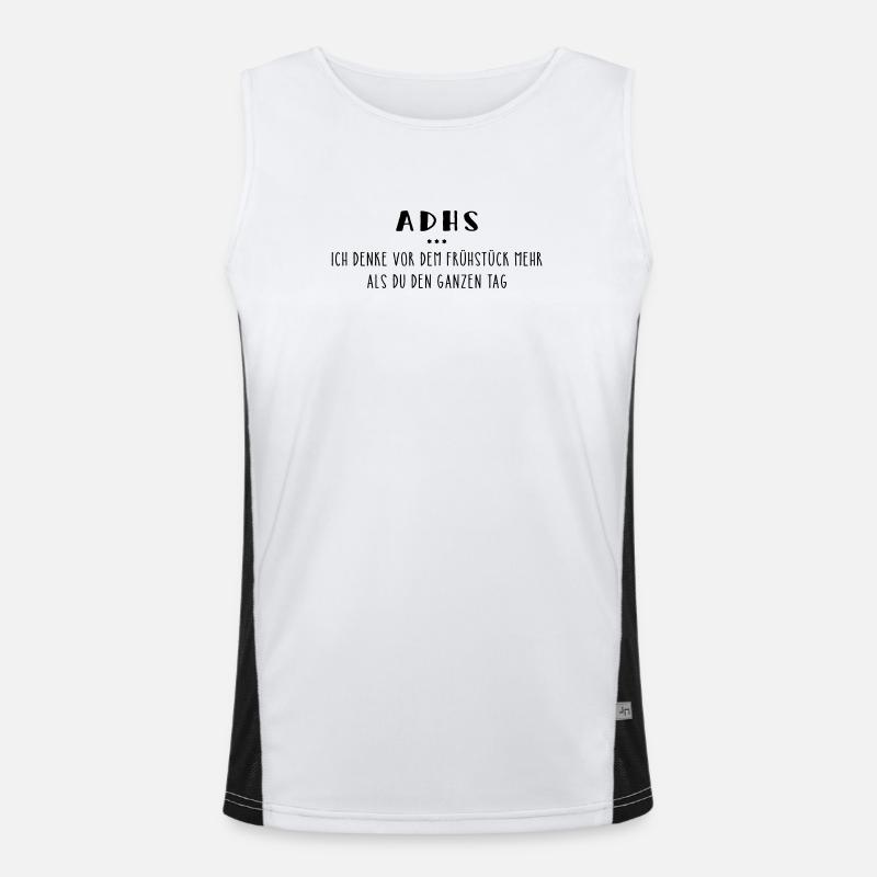 ADHS – Spruch Funktionelles Kontrast-Tank Top für Männer 