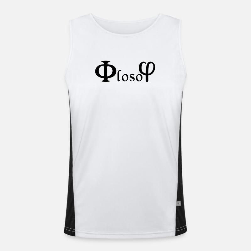 Philosophy / (phi) loso (phi) - Men's Functional Contrast Tank Top  - white/black