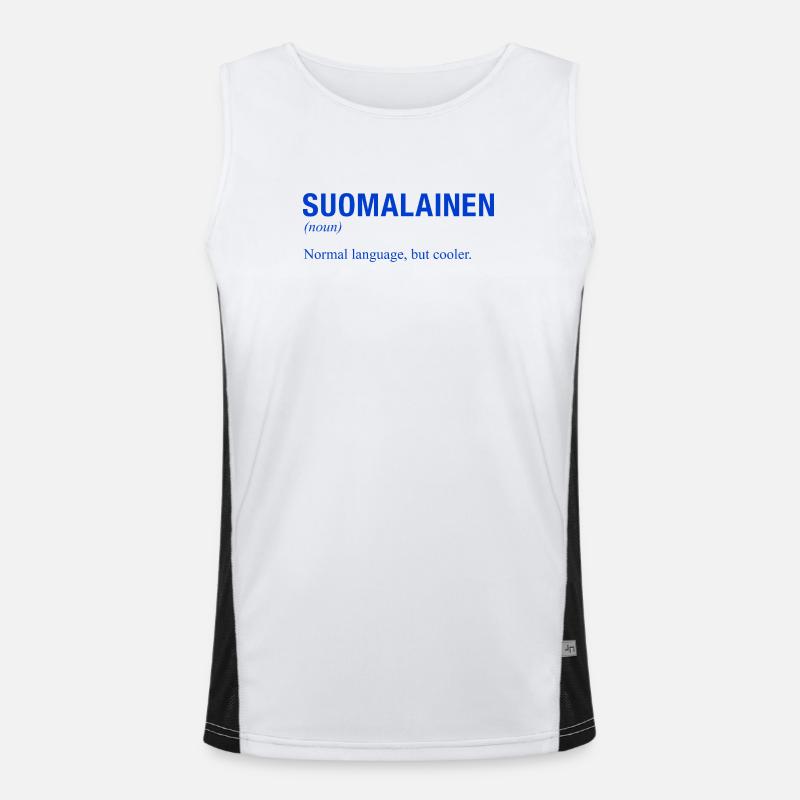 FINNISH LANGUAGE Men's Functional Contrast Tank Top 