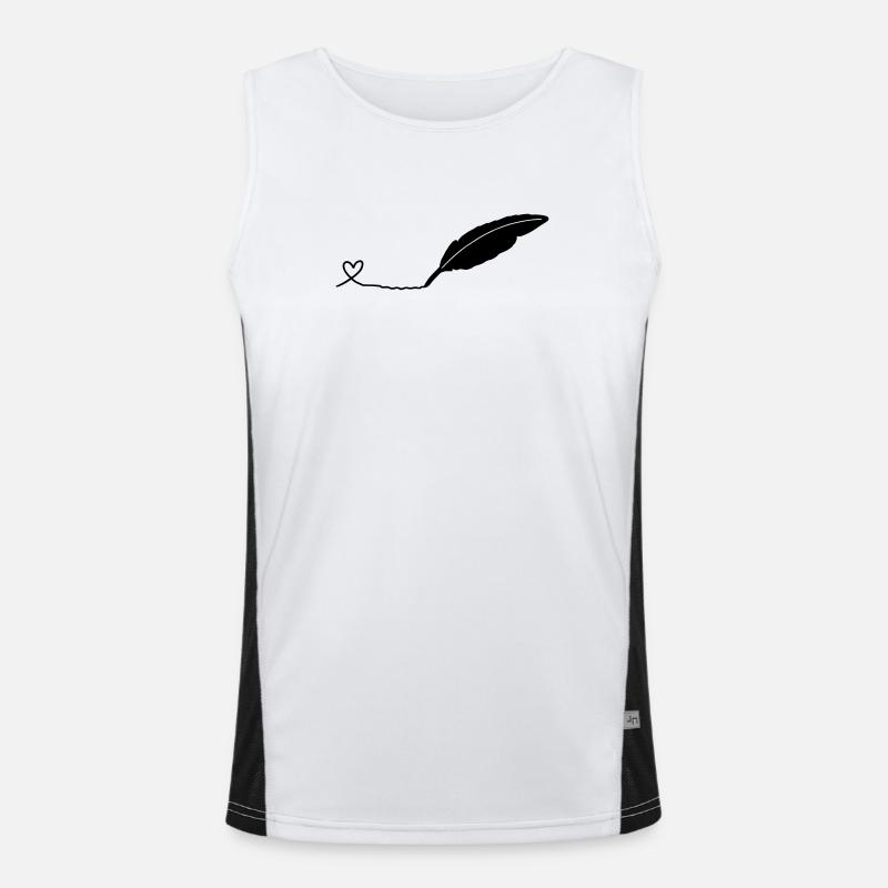 writing pen Men's Functional Contrast Tank Top 