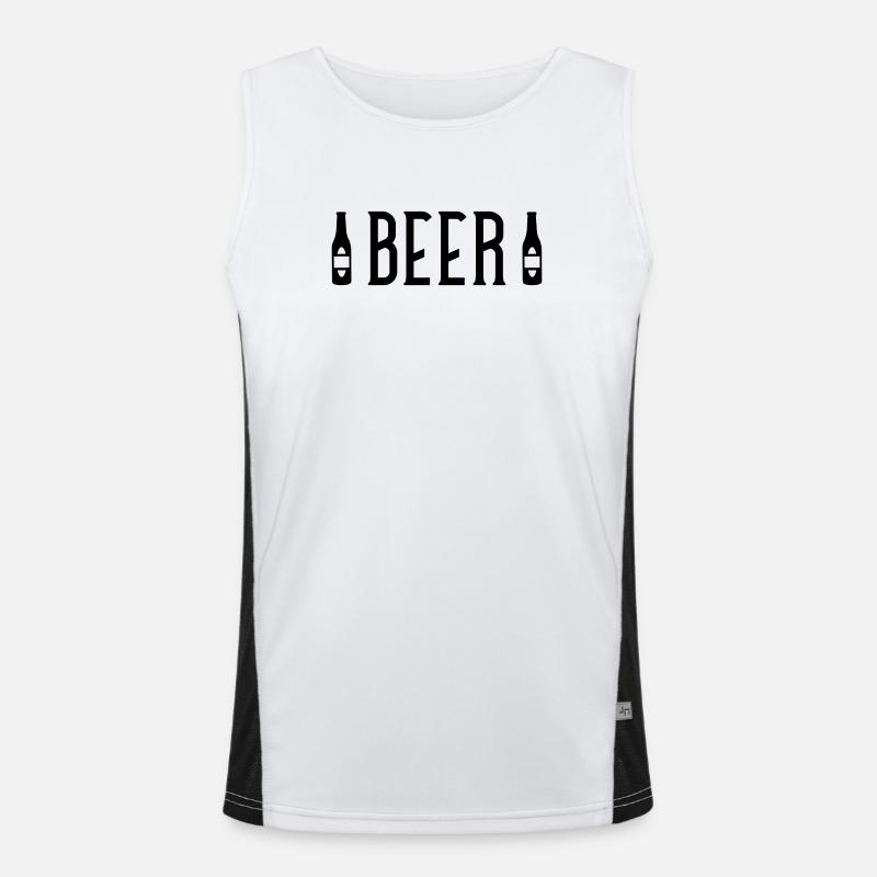 Beer Beer Bottle Men's Functional Contrast Tank Top 