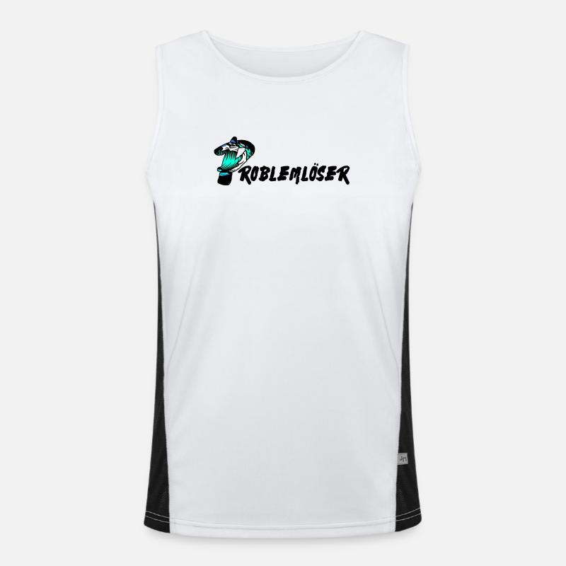Problem problemlöser text Funktionelles Kontrast-Tank Top für Männer 