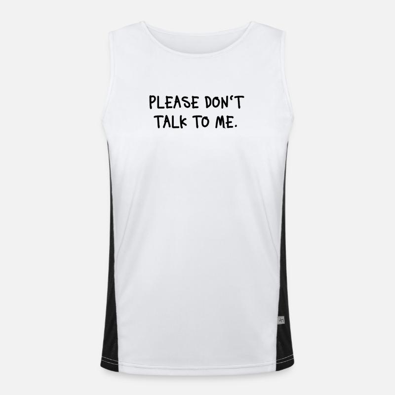 Please Don’t Talk To Me Introvert Statement Funktionelles Kontrast-Tank Top für Männer 