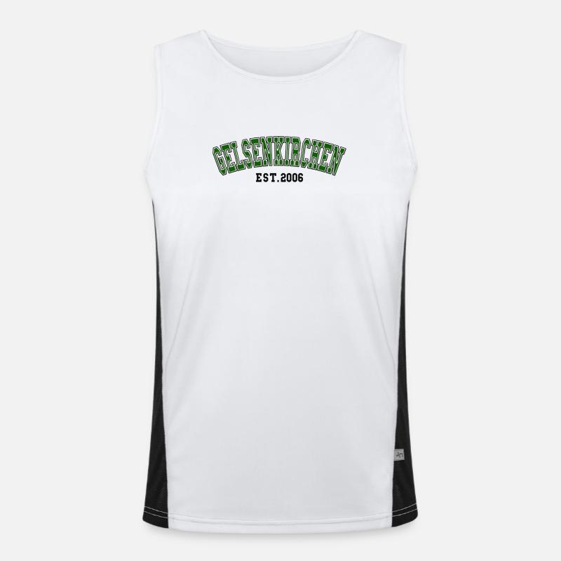Gelsenkirchen Est. 2006 - Men's Functional Contrast Tank Top - white/black