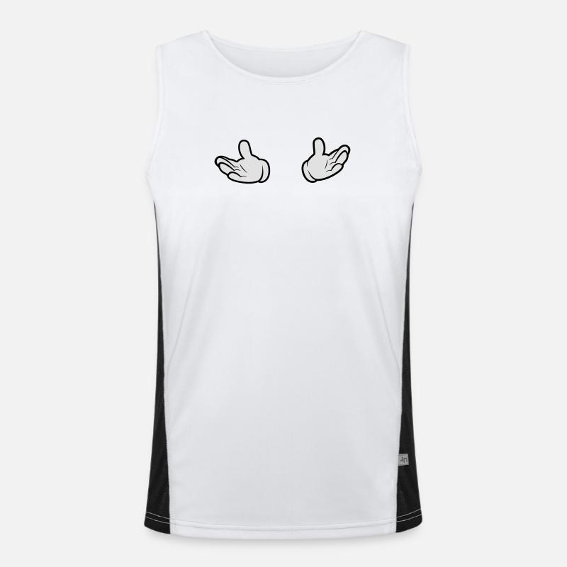 Comic Hände - offen Funktionelles Kontrast-Tank Top für Männer 