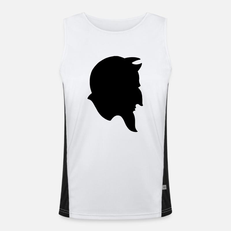 Black devil - Men's Functional Contrast Tank Top  - white/black