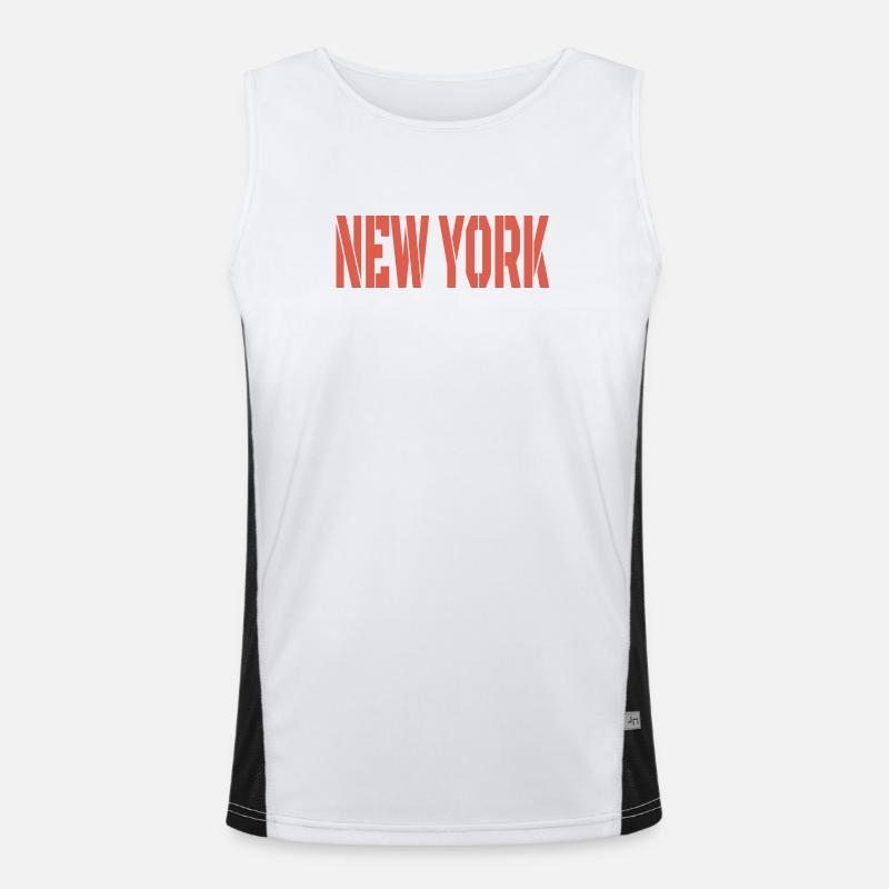 New York Lettering Men's Functional Contrast Tank Top 
