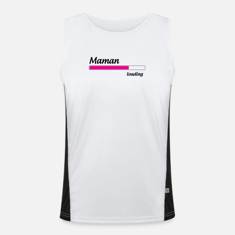 Maman loading... Please Wait - Future Mère Débardeur respirant contrasté Homme 