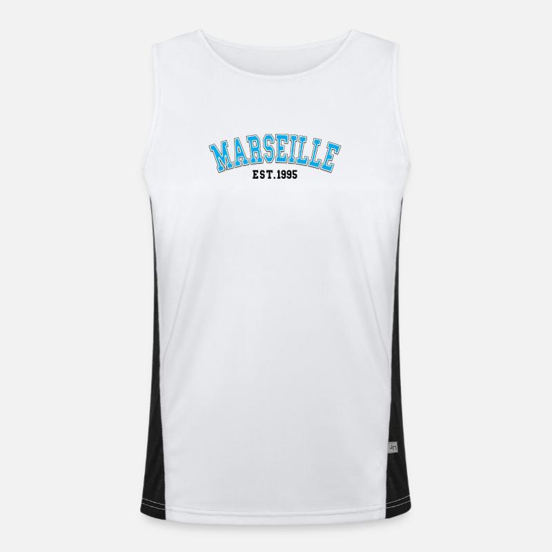 Marseille Est.1995 Débardeur respirant contrasté Homme 