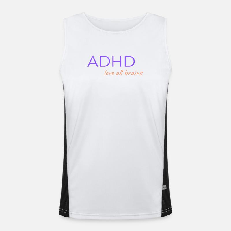 ADHD Liebe alle Gehirne Funktionelles Kontrast-Tank Top für Männer 