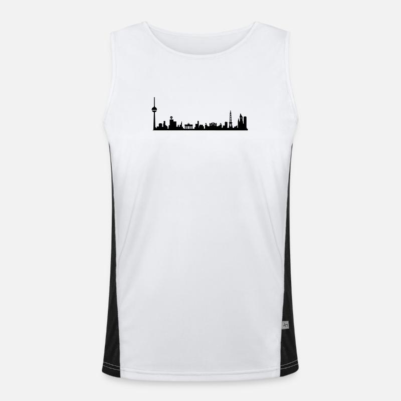 BERLIN SKYLINE  Funktionelles Kontrast-Tank Top für Männer 
