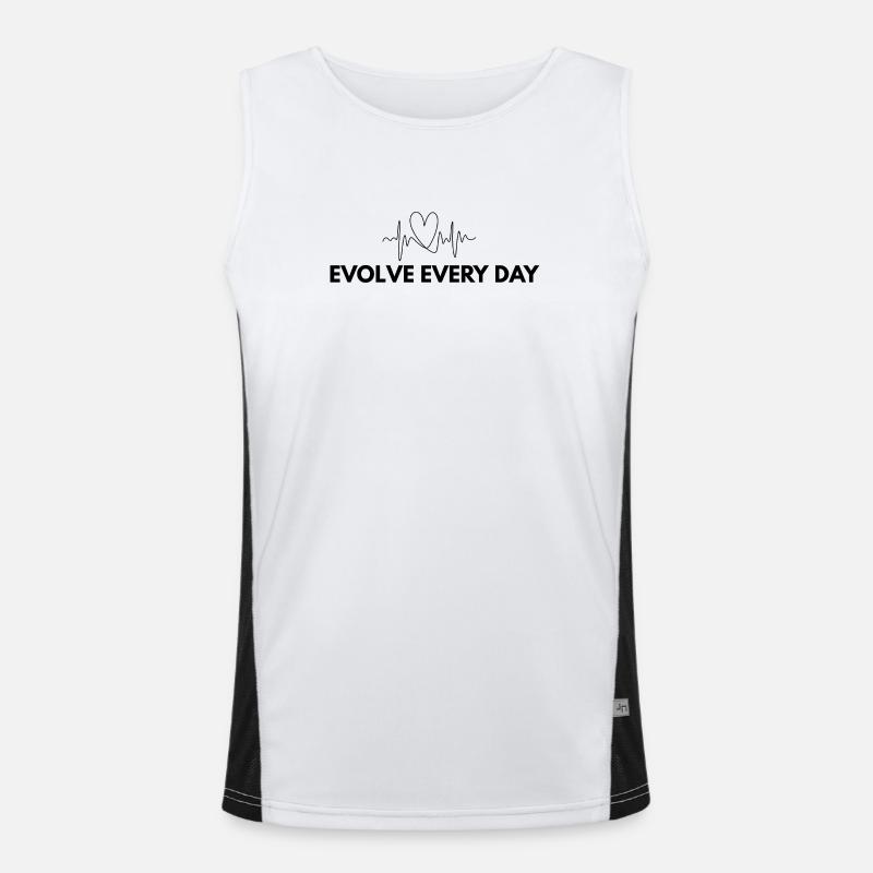 Evolve Every Day Shirt – Growth Mindset Print Funktionelles Kontrast-Tank Top für Männer 