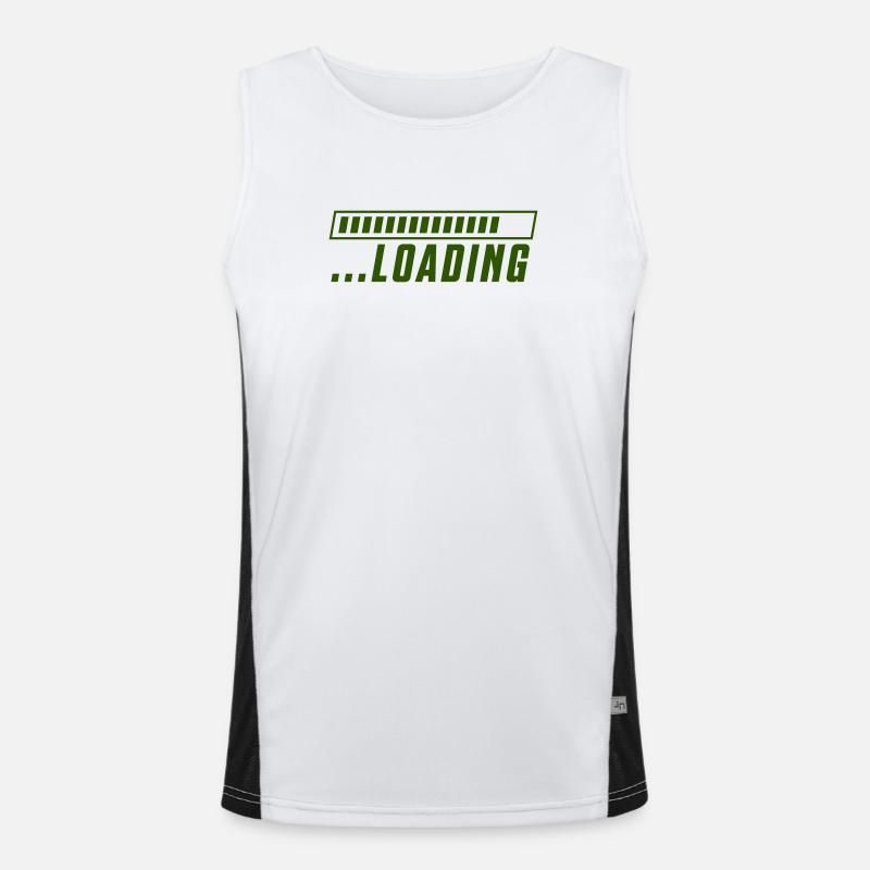 Loading - Men's Functional Contrast Tank Top  - white/black