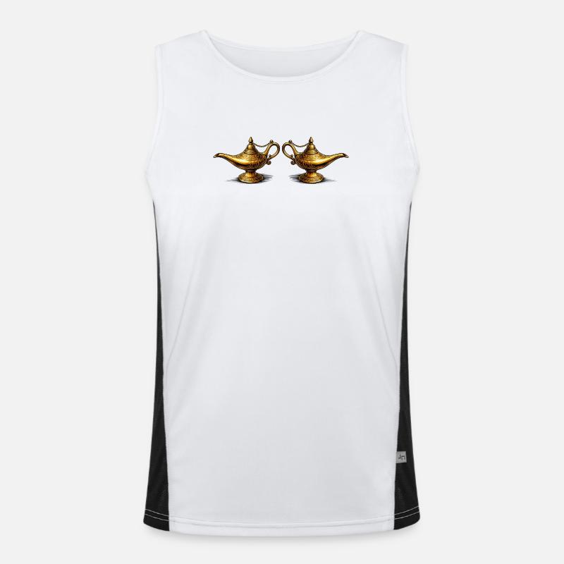 Goldene Öllampen  Funktionelles Kontrast-Tank Top für Männer 