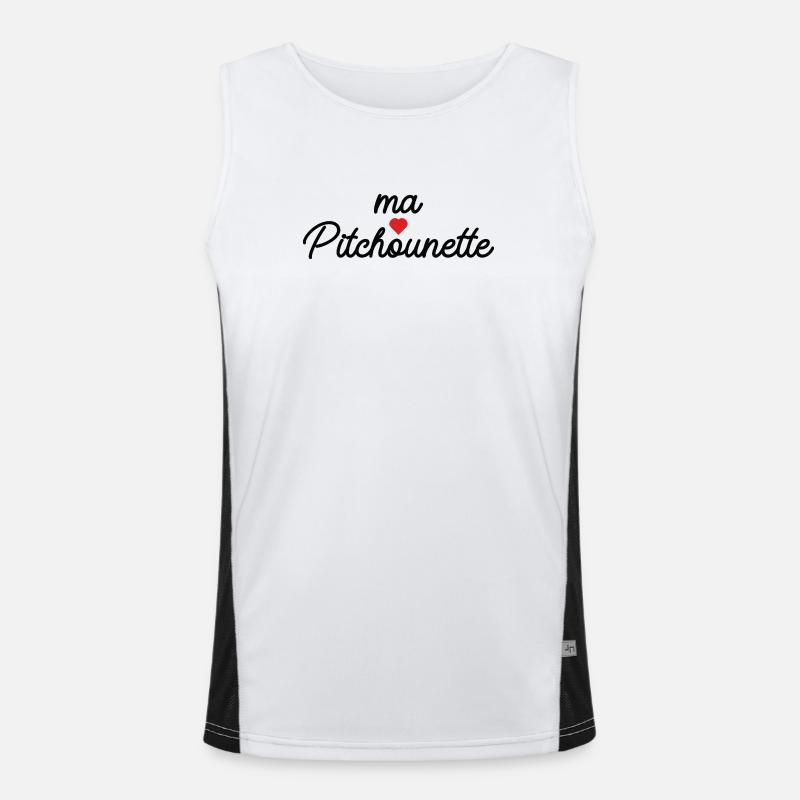 Ma Pitchounette Cœur Doux Script Funktionelles Kontrast-Tank Top für Männer 