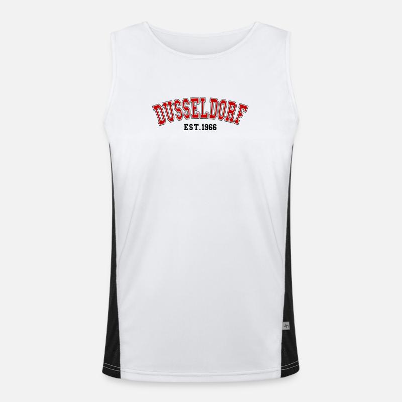 Dusseldorf Est. 1966 - Men's Functional Contrast Tank Top  - white/black