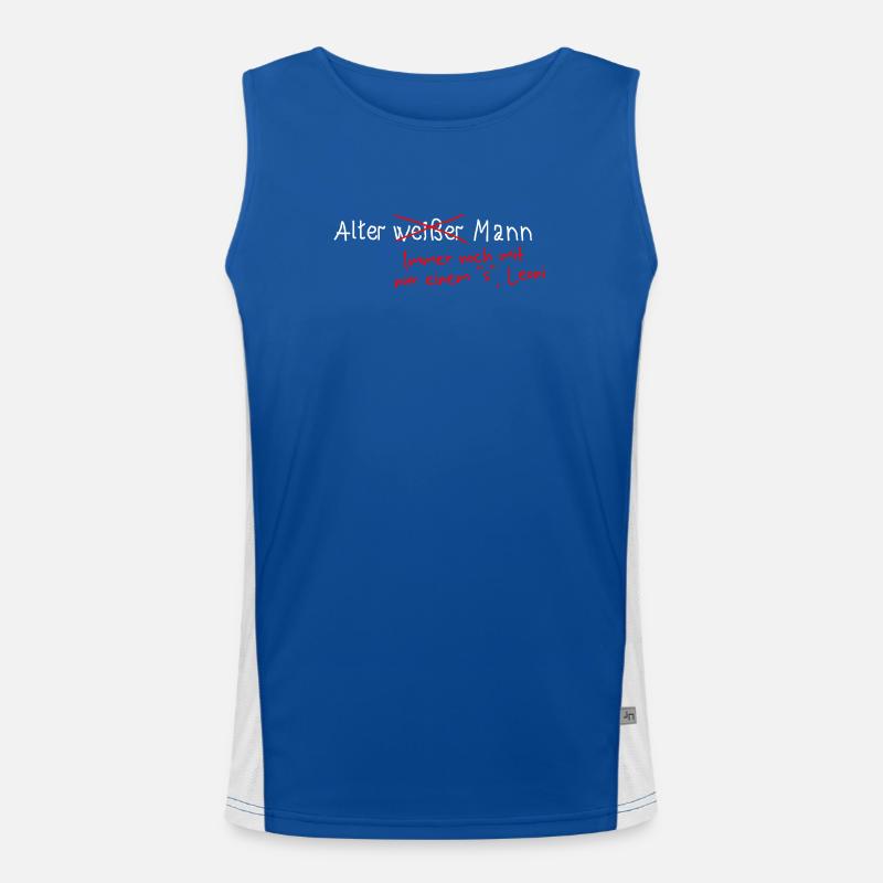 Alter weiser Mann Funktionelles Kontrast-Tank Top für Männer 
