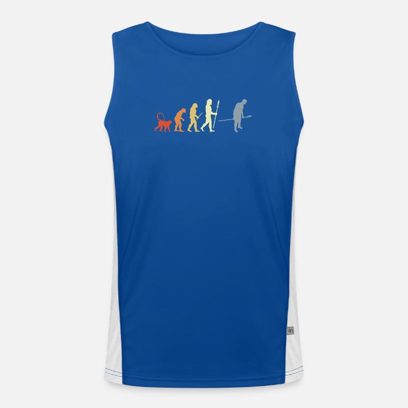 Bäcker Evolution Retro Look Funktionelles Kontrast-Tank Top für Männer 