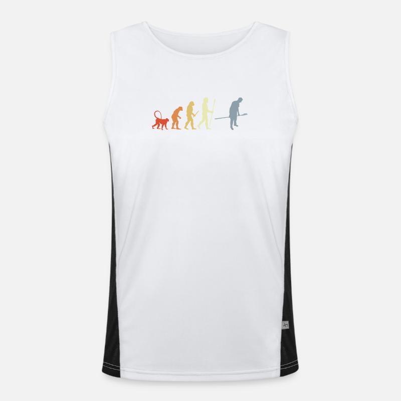 Baker Evolution Retro Look - Men's Functional Contrast Tank Top  - white/black