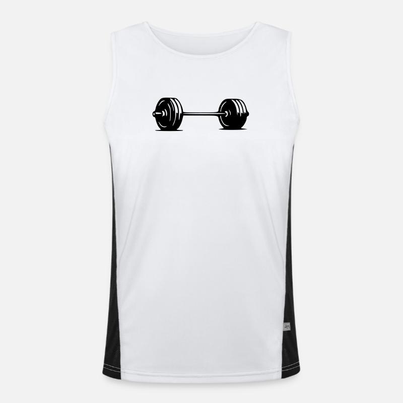 Barbell - Men's Functional Contrast Tank Top  - white/black