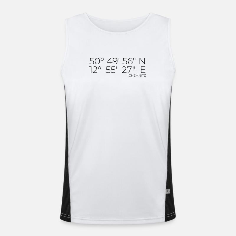 Coordinates Chemnitz - Men's Functional Contrast Tank Top  - white/black