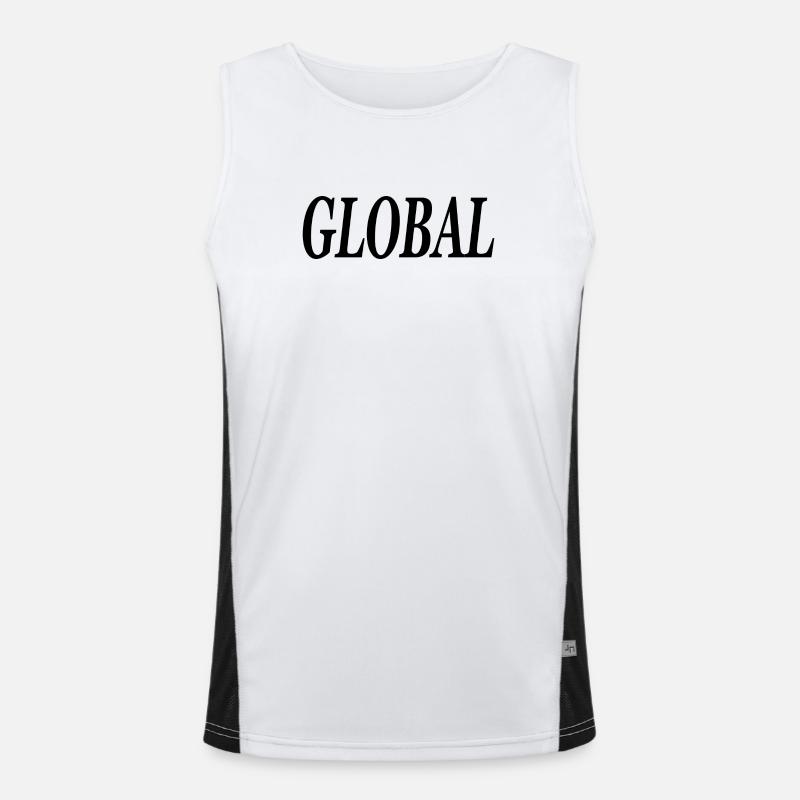 Global Weltweit Funktionelles Kontrast-Tank Top für Männer 