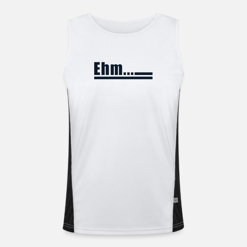 Ehm statement - Men's Functional Contrast Tank Top  - white/black