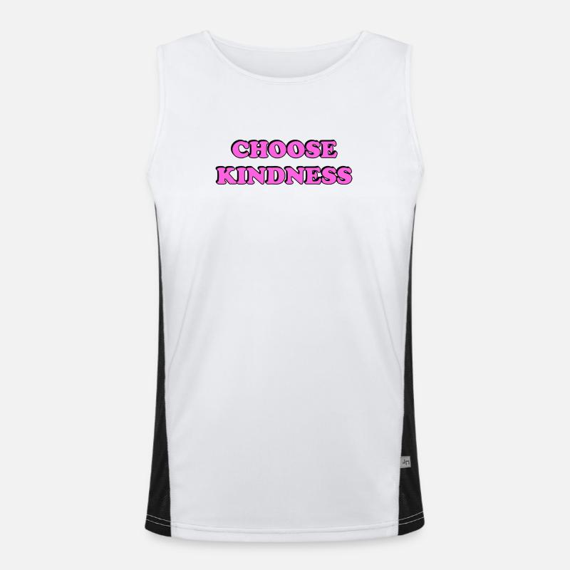 Wählen Sie Kindness pink Funktionelles Kontrast-Tank Top für Männer 