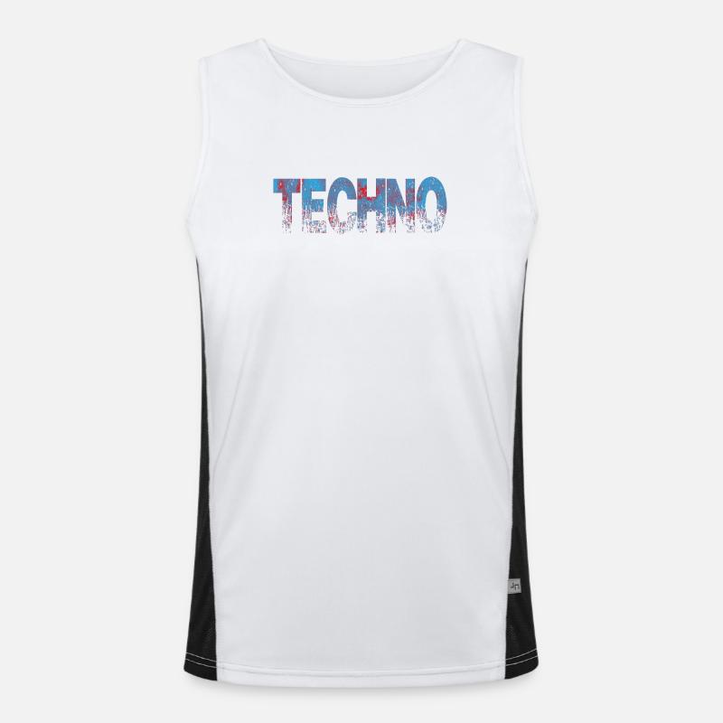 Techno Texte en difficulté Art Débardeur respirant contrasté Homme 