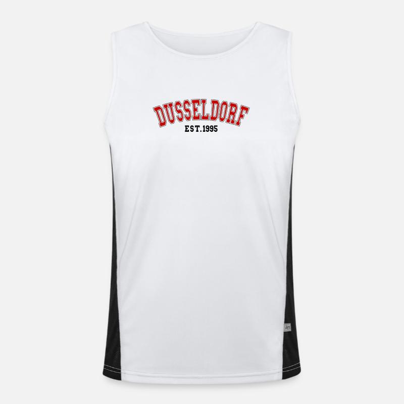 Dusseldorf Est. 1995 - Men's Functional Contrast Tank Top  - white/black