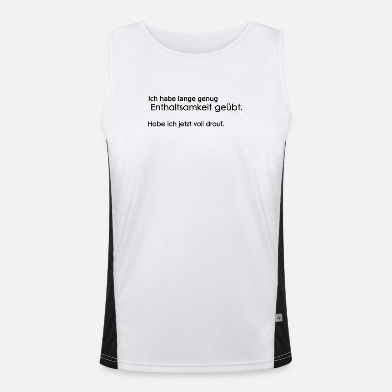 Abstinence - Men's Functional Contrast Tank Top - white/black