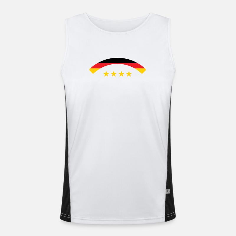 German Flag - Germany Men's Functional Contrast Tank Top 