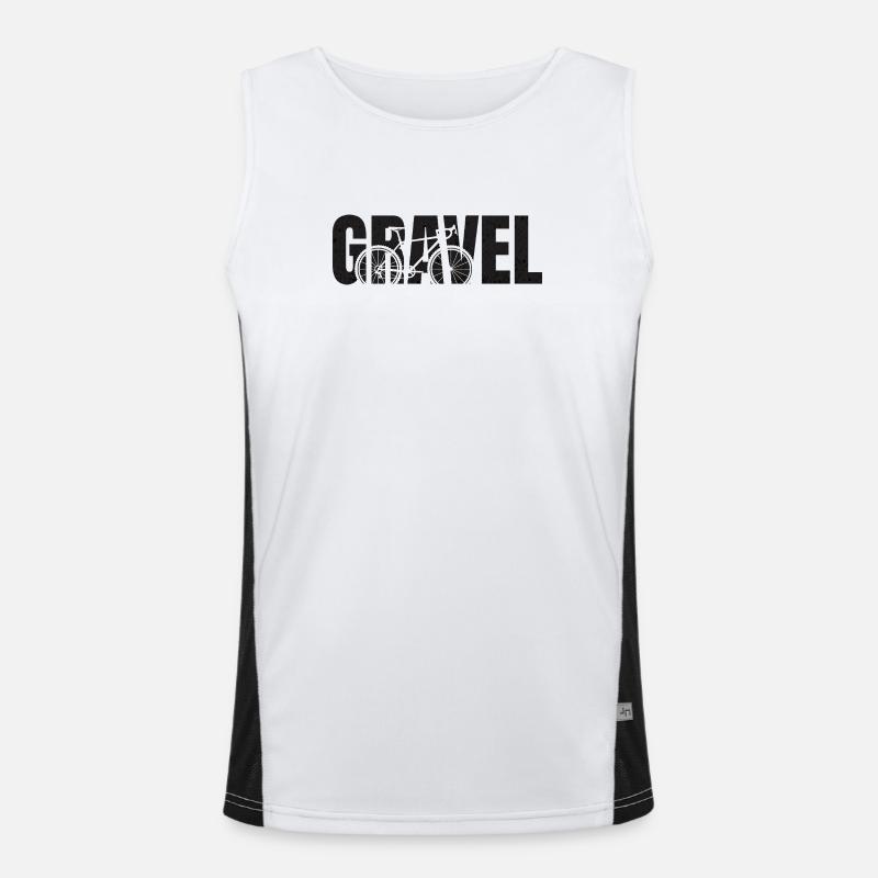 Typographie du gravier Débardeur respirant contrasté Homme 