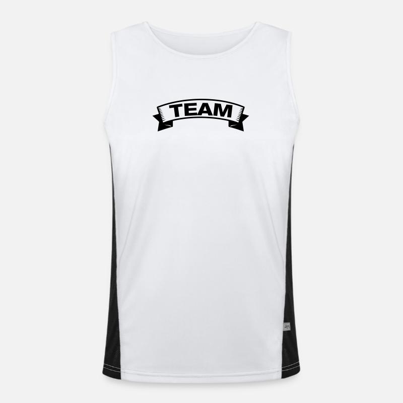 Team Banderole Funktionelles Kontrast-Tank Top für Männer 