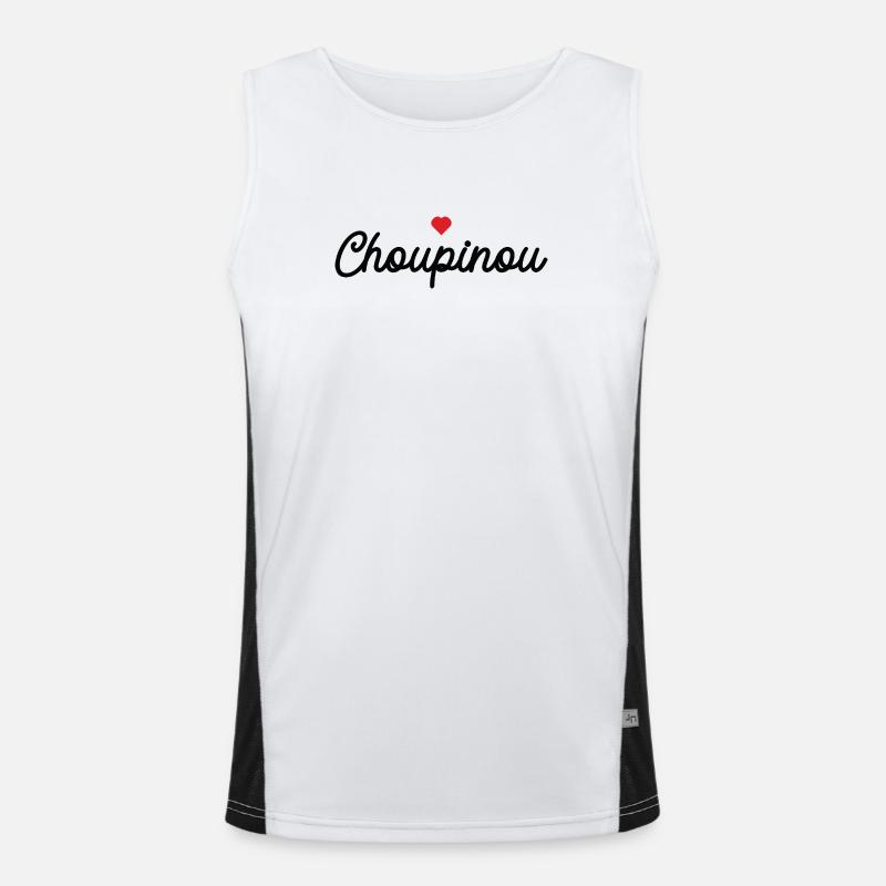 Choupinou Cœur Script Débardeur respirant contrasté Homme 