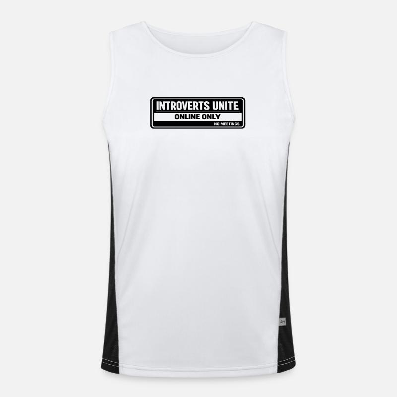 introverts Men's Functional Contrast Tank Top 