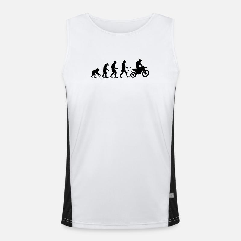 evolution motocross - Men's Functional Contrast Tank Top  - white/black