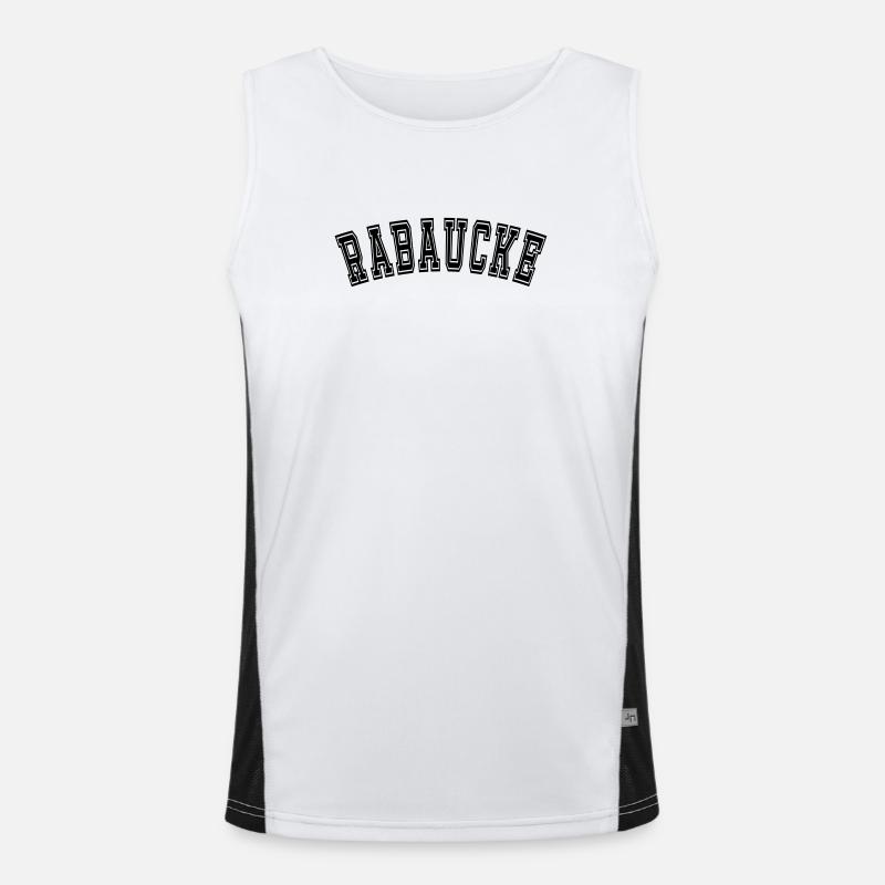 Rabaucke Lausbube - Men's Functional Contrast Tank Top  - white/black