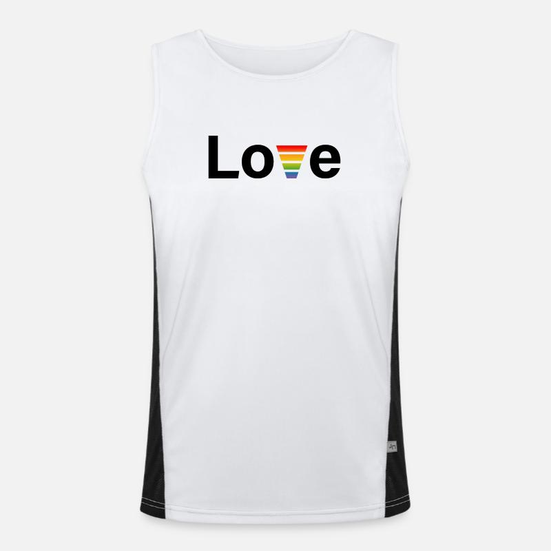 CSD Regenbogen love Shirt Funktionelles Kontrast-Tank Top für Männer 