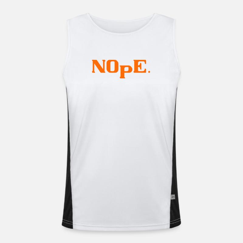 Nope - Men's Functional Contrast Tank Top  - white/black