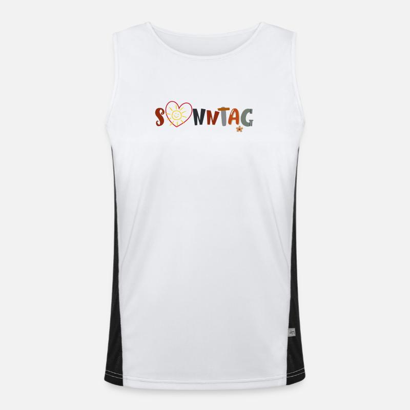 Sunday weekday with sun Men's Functional Contrast Tank Top 
