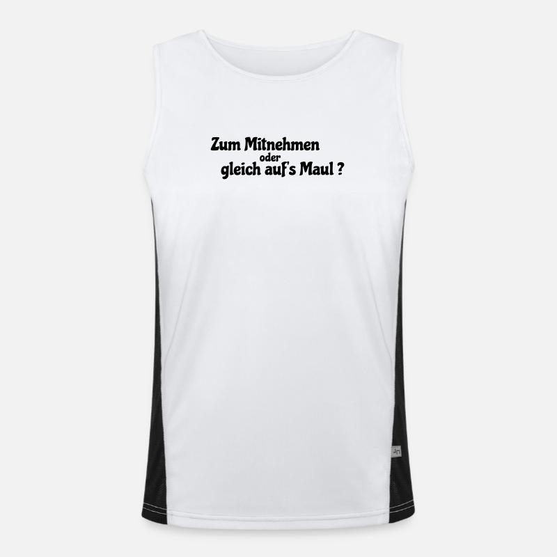Take it with you or take it right away Men's Functional Contrast Tank Top 