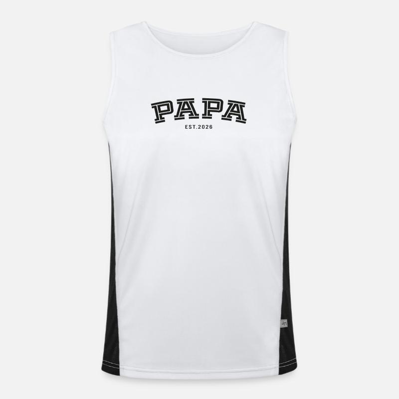 Papa Est. 2026 Débardeur respirant contrasté Homme 