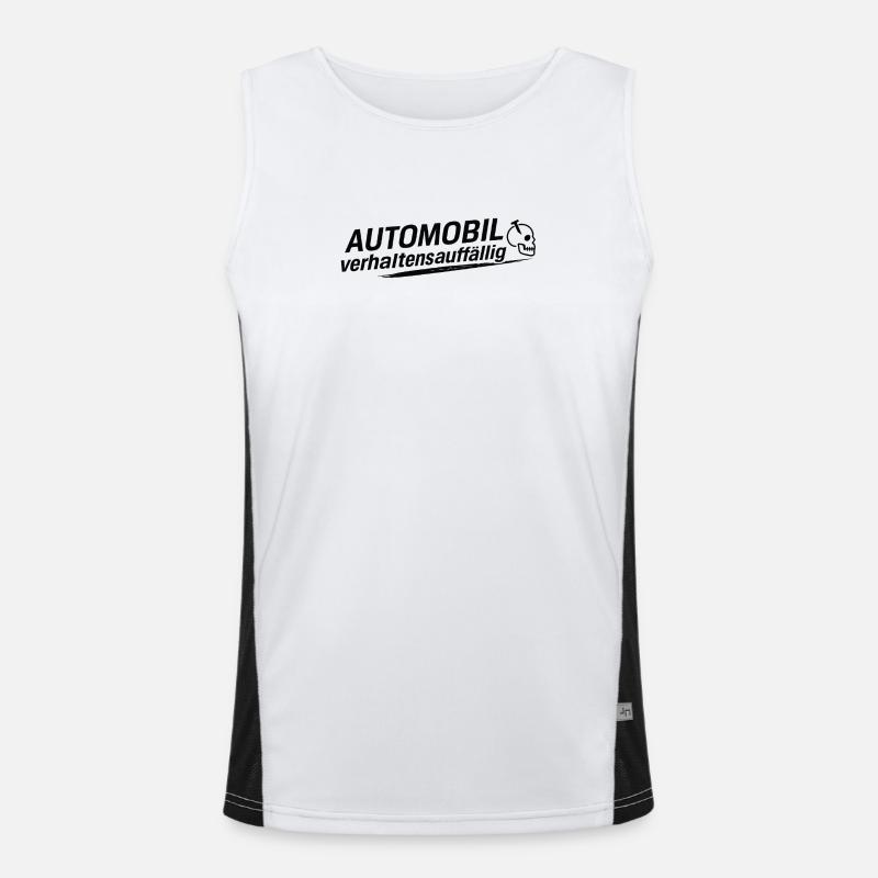 Automobile behaviorally problematic Men's Functional Contrast Tank Top 
