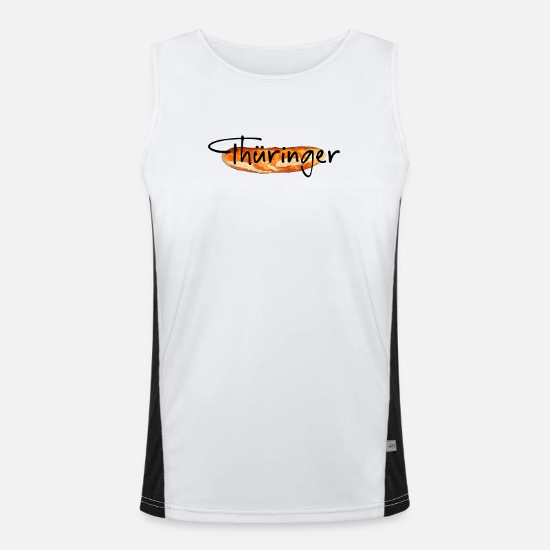 Thüringen Bratwurst Funktionelles Kontrast-Tank Top für Männer 