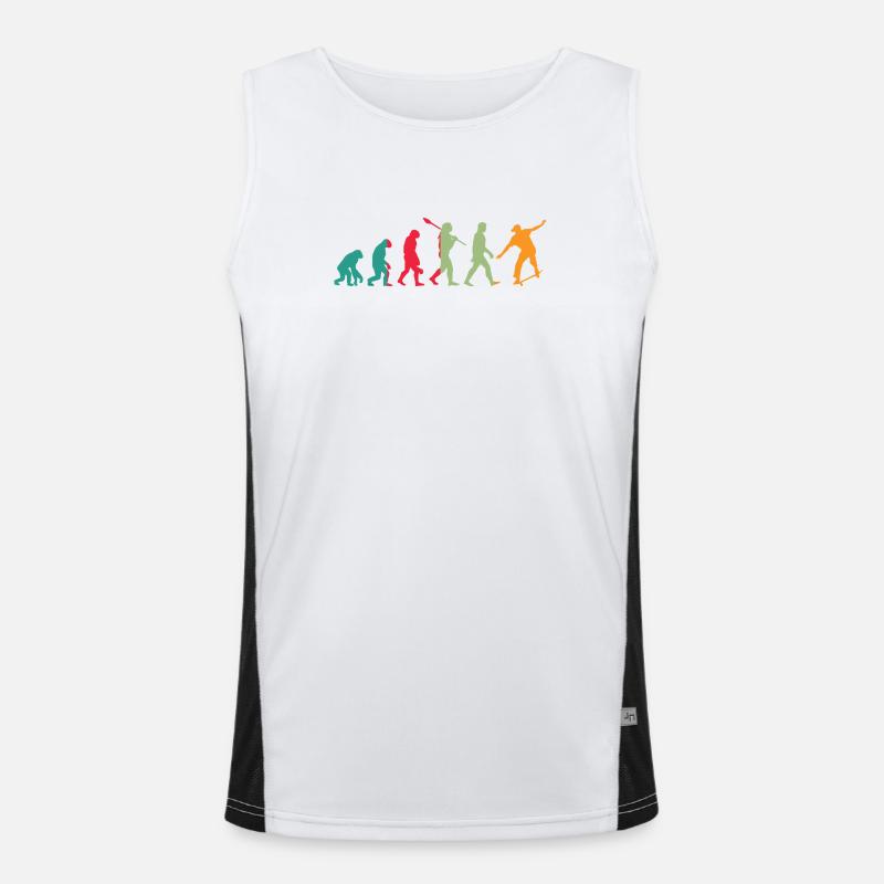Evolution Skater - Men's Functional Contrast Tank Top  - white/black