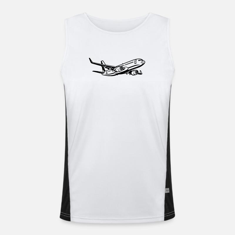Flugzeug Funktionelles Kontrast-Tank Top für Männer 