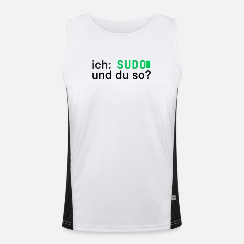 ich: SUDO und du so? Linux Programmierer - dunkel Funktionelles Kontrast-Tank Top für Männer 