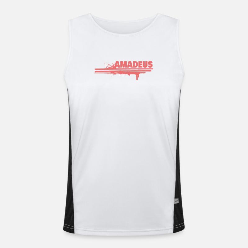 Amadeus Spritz Font Men's Functional Contrast Tank Top 