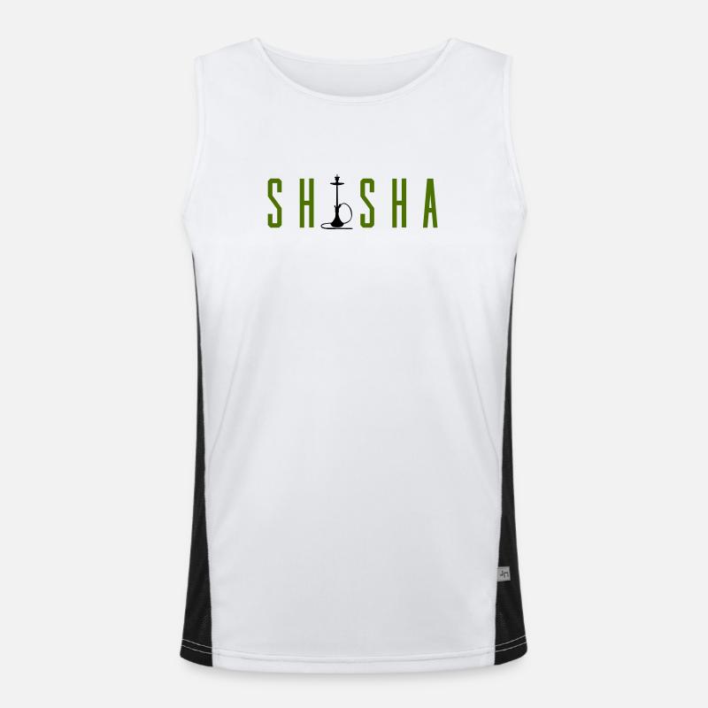 Hookah - Men's Functional Contrast Tank Top  - white/black